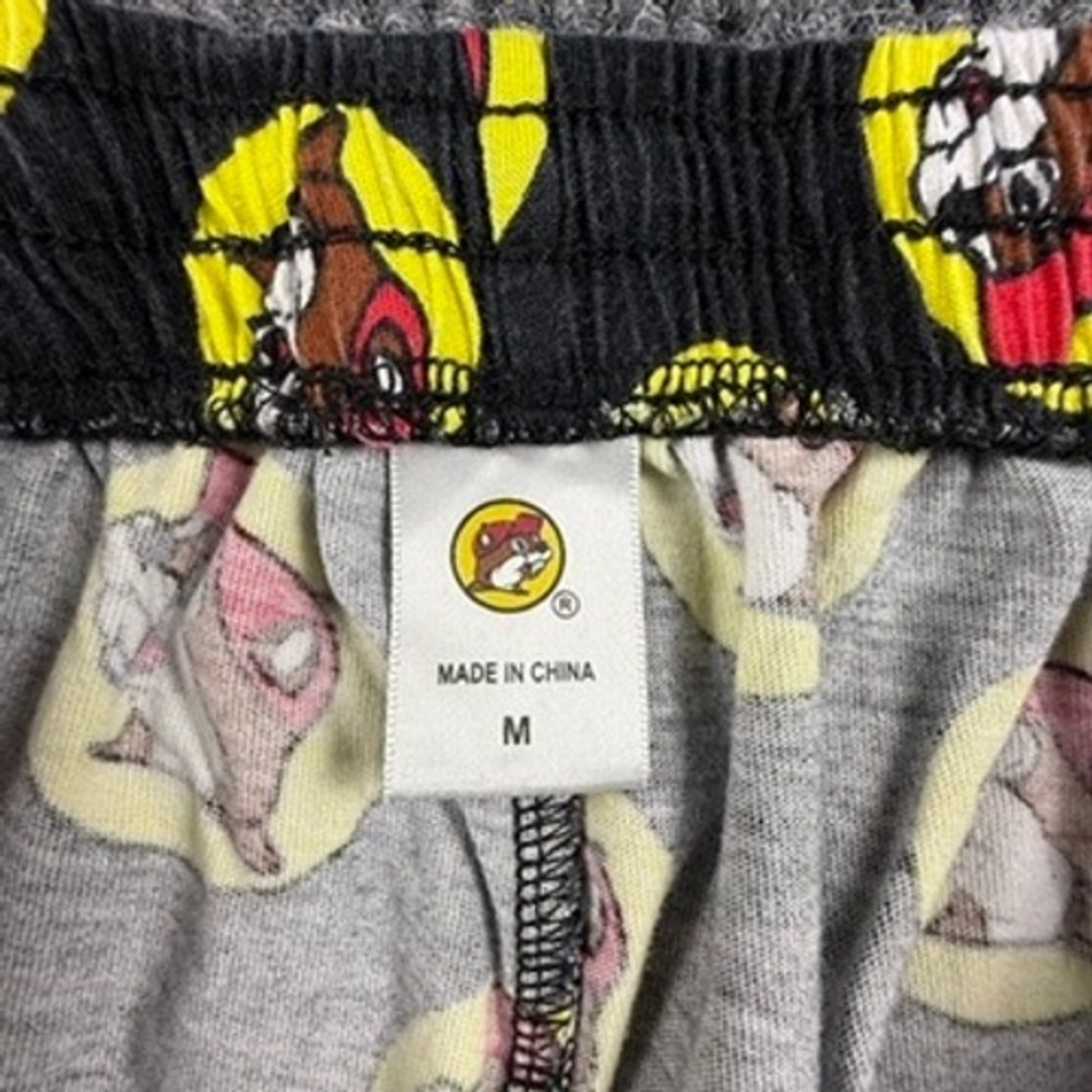 Buc-ee's Beaver Logo Pajama Pants Mens Medium Black‎ Cotton Lounge Sleepwear - Picture 3 of 10